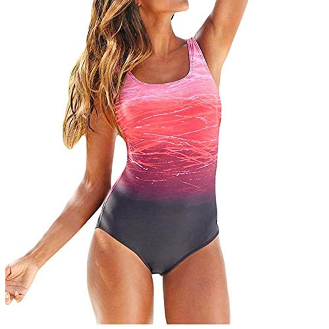 Product Overdose Traje De BañO para Mujer con Relleno Push Up Estampado Moda Una Pieza Ropa De Playa Monokini BañAdor Deportivo Vintage Verano Tallas Grandes 5XL