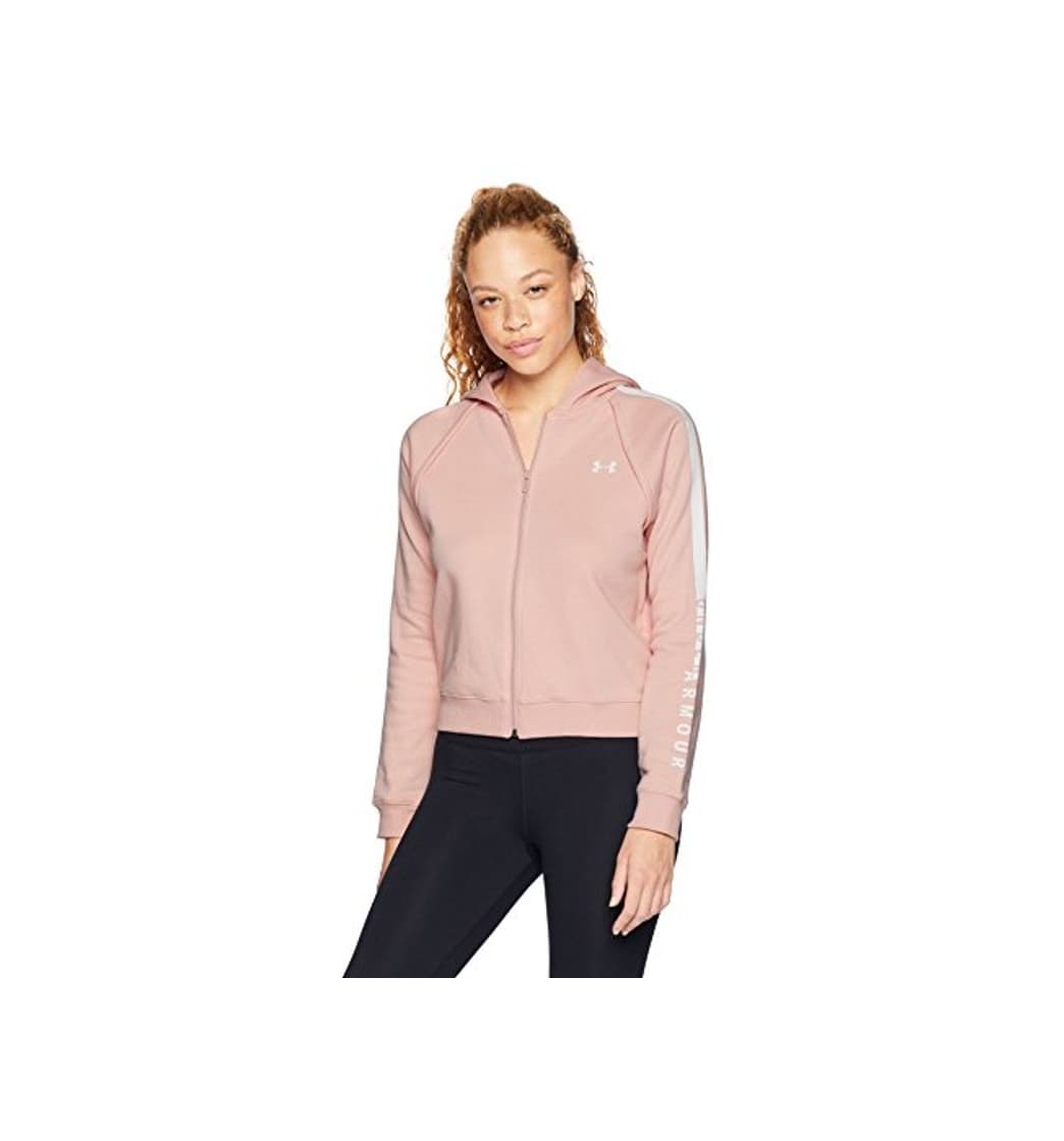 Fashion Under Armour Women's Rival Fleece Full Zip Hoodie, Flushed Pink