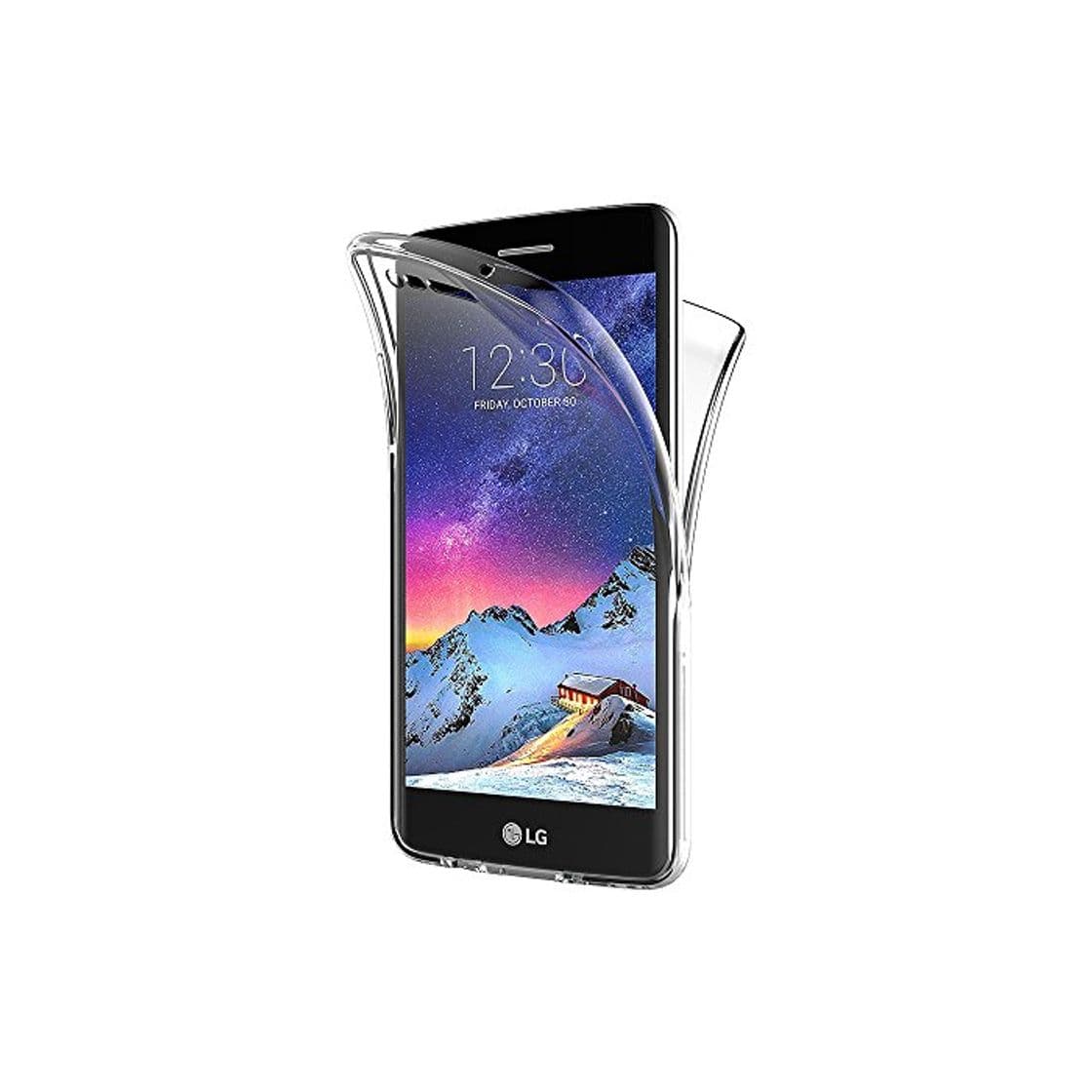 Producto AICEK Funda LG K8 2017, Transparente Silicona 360°Full Body Fundas para LG