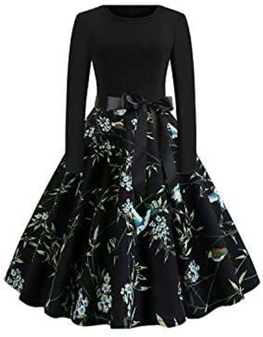 Moda  Elegant Party Dress Women 50s 60s Retro Vintage 