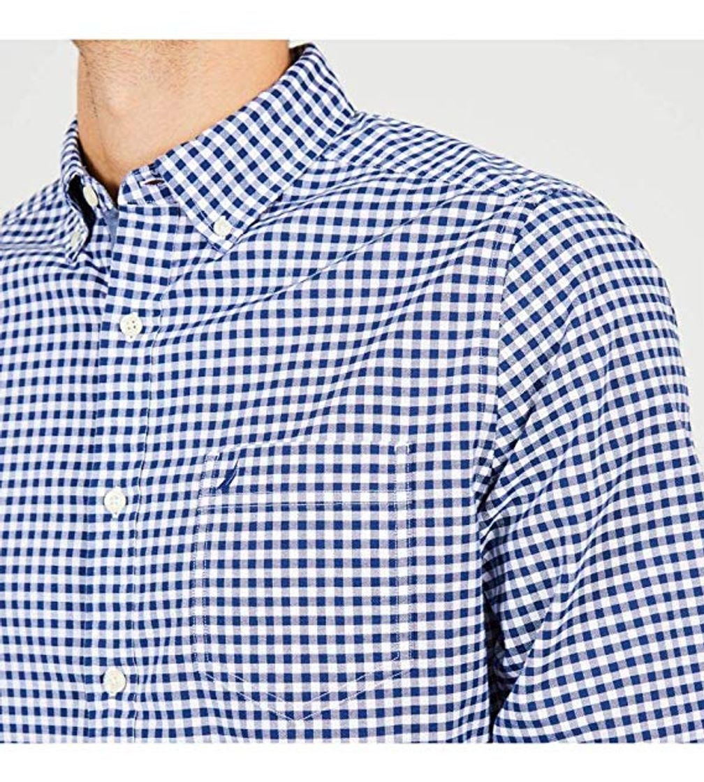 Fashion Naútica- Camiseta de manga larga con botones para hombre


