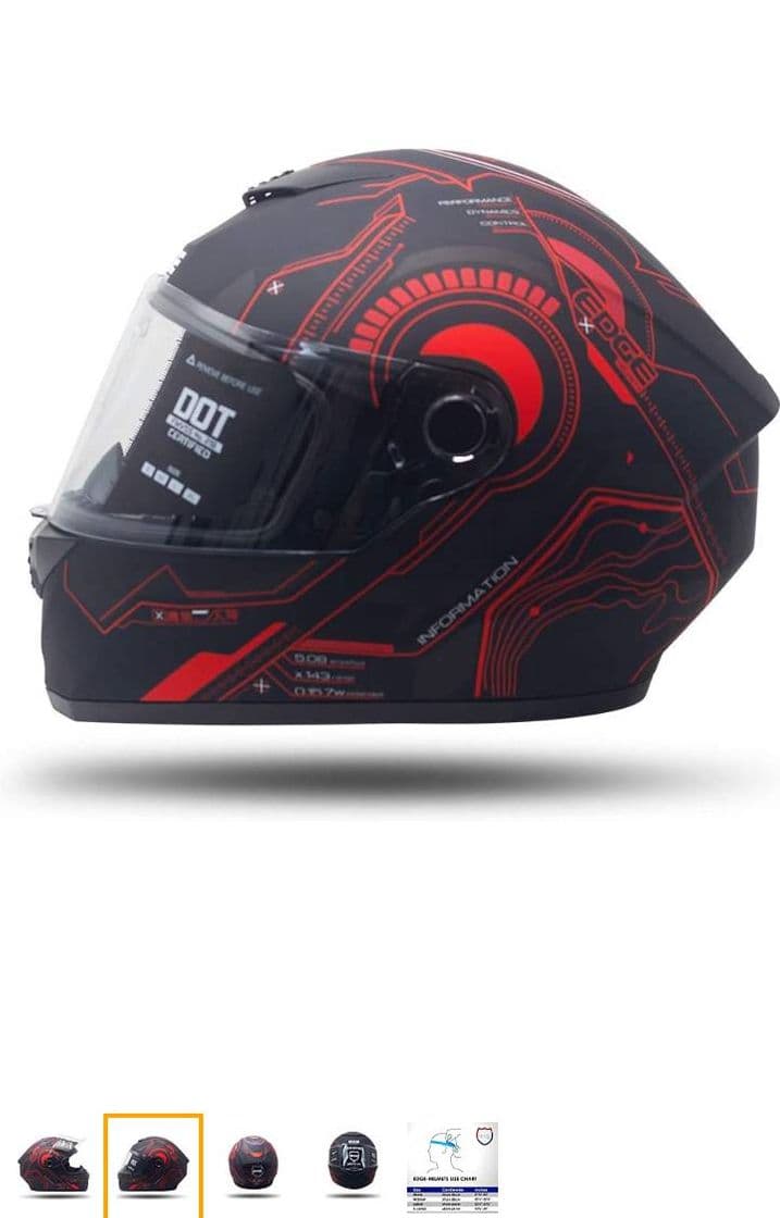 Fashion Casco de motociclista negro con rojo 