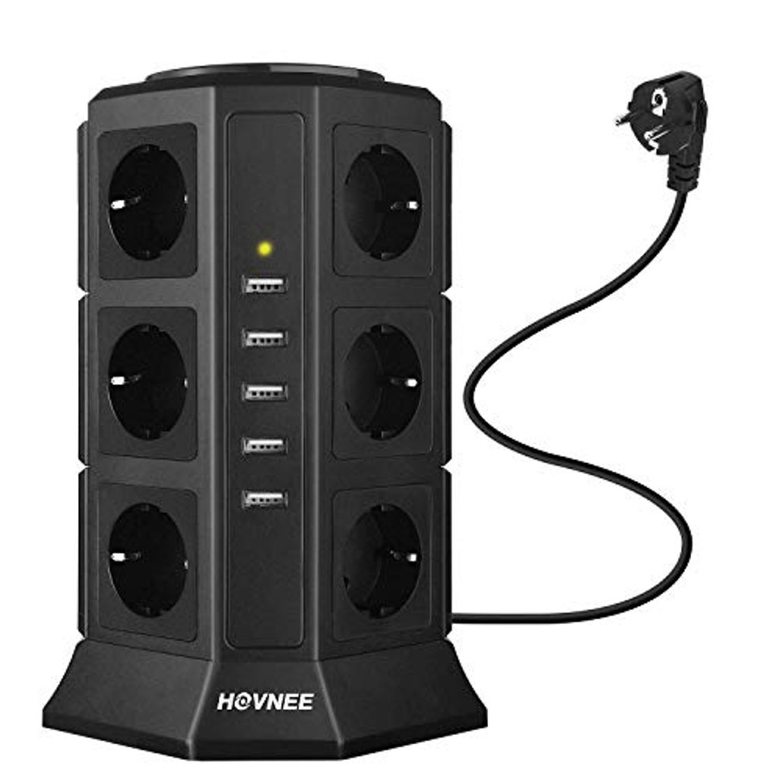 Producto HOVNEE Regleta Vertical Enchufes de 12 Tomas Corrientes y 5 Rápida USB