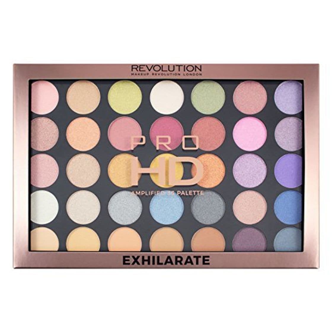 Product Makeup Revolution Pro HD Amplified Eyeshadow Palette Exhilarate Paleta 35 cieni do