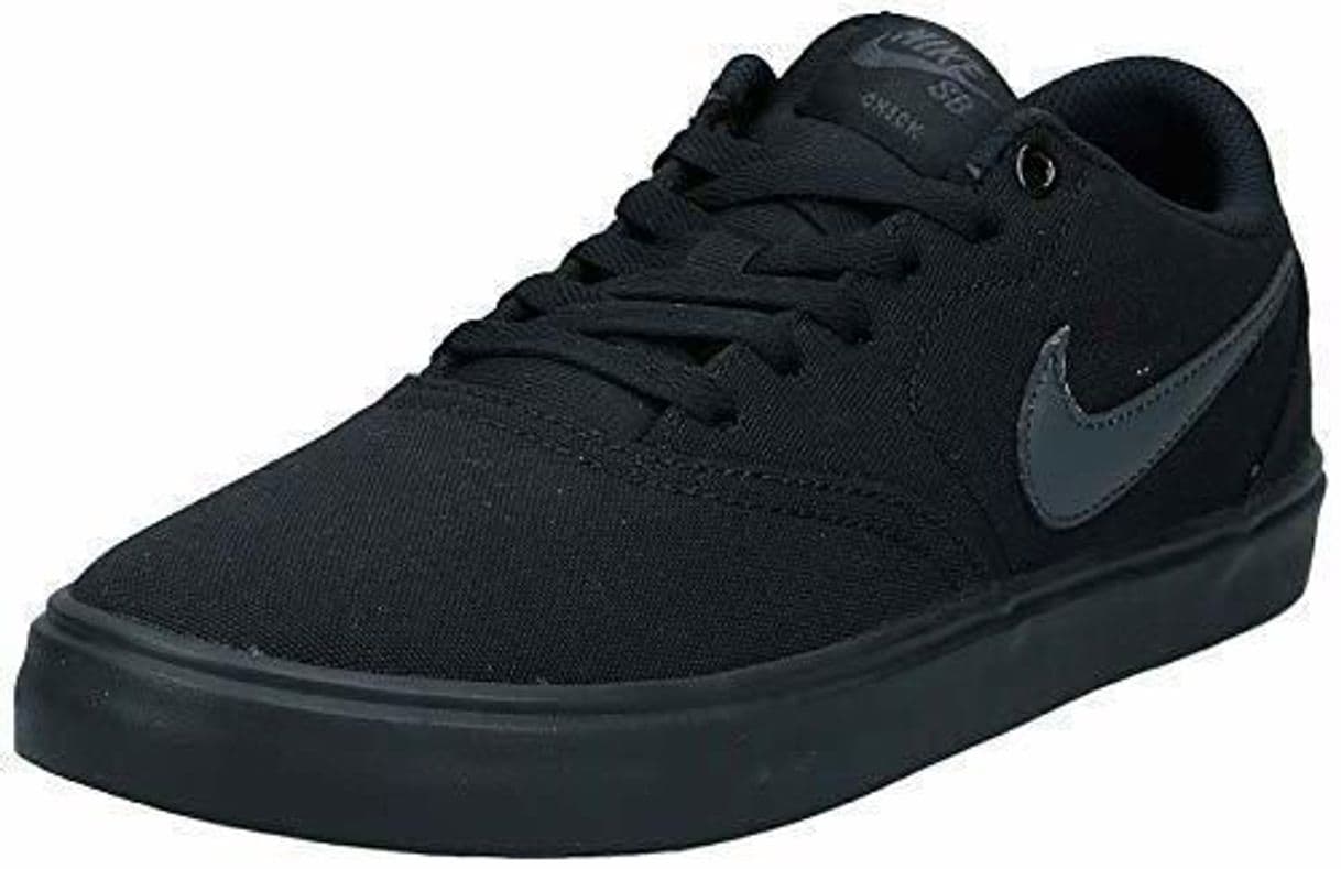 Fashion Nike SB Check Solar Cnvs, Zapatillas de Skateboarding para Hombre, Negro