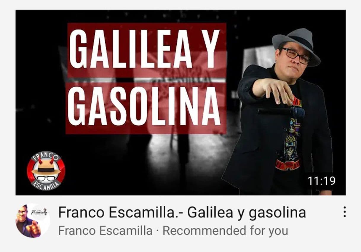 Fashion Franco Escamilla.- Galilea y gasolina - YouTube