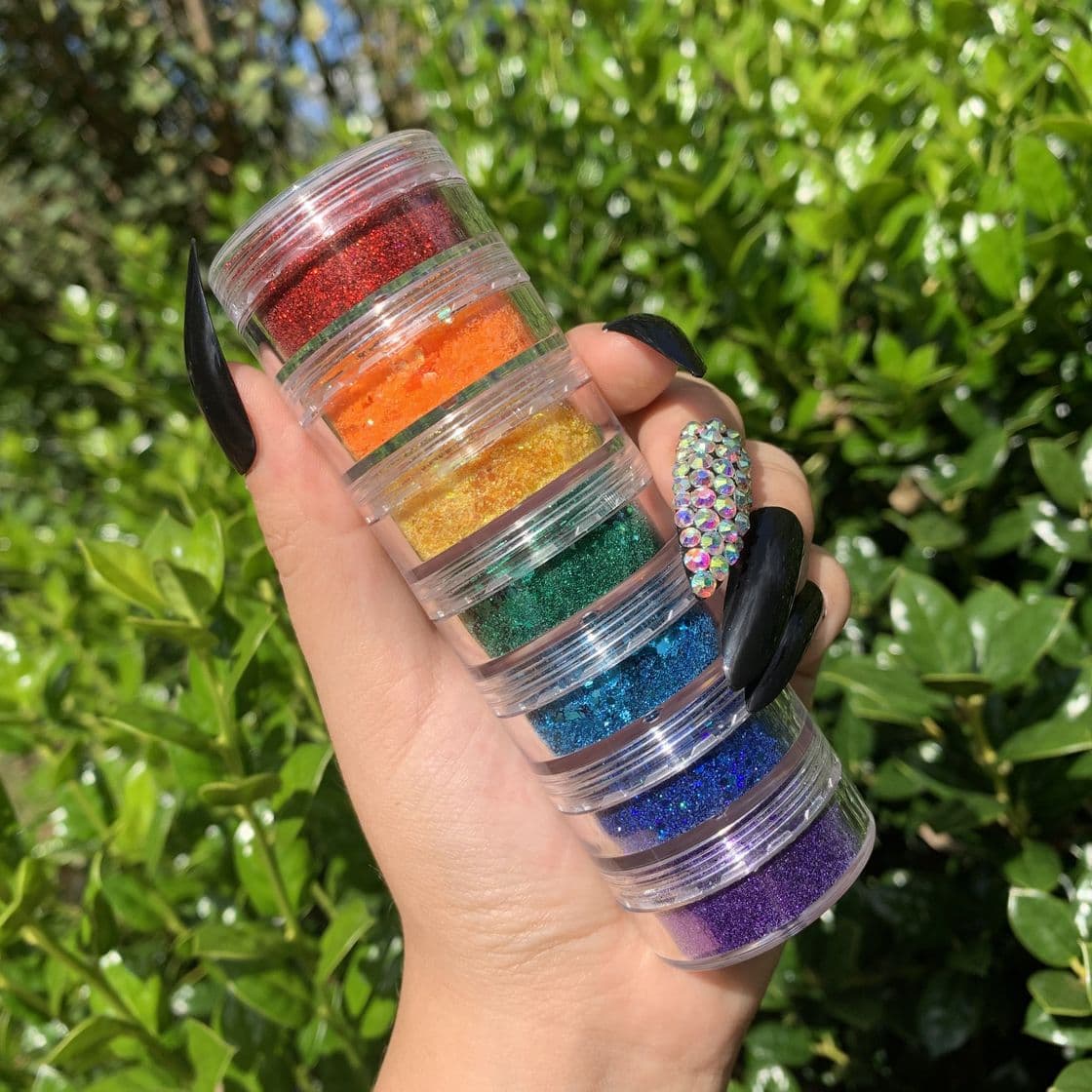 Moda Rainbow glitter stack