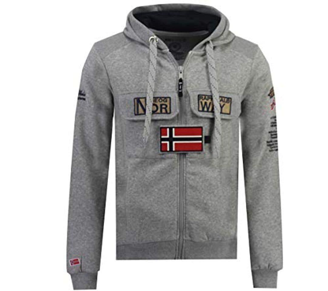 Fashion Geographical Norway Sudadera Hombre GYMCLASS Full Zip 100 rol Gris Melange M