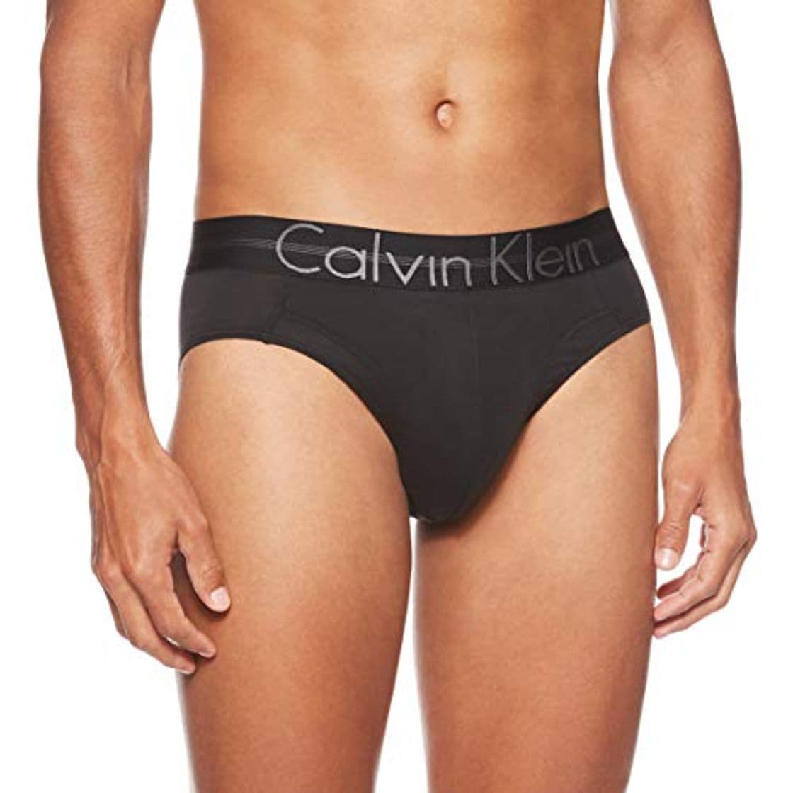 Moda Calvin Klein Hip Brief, Bóxer para Hombre, Negro