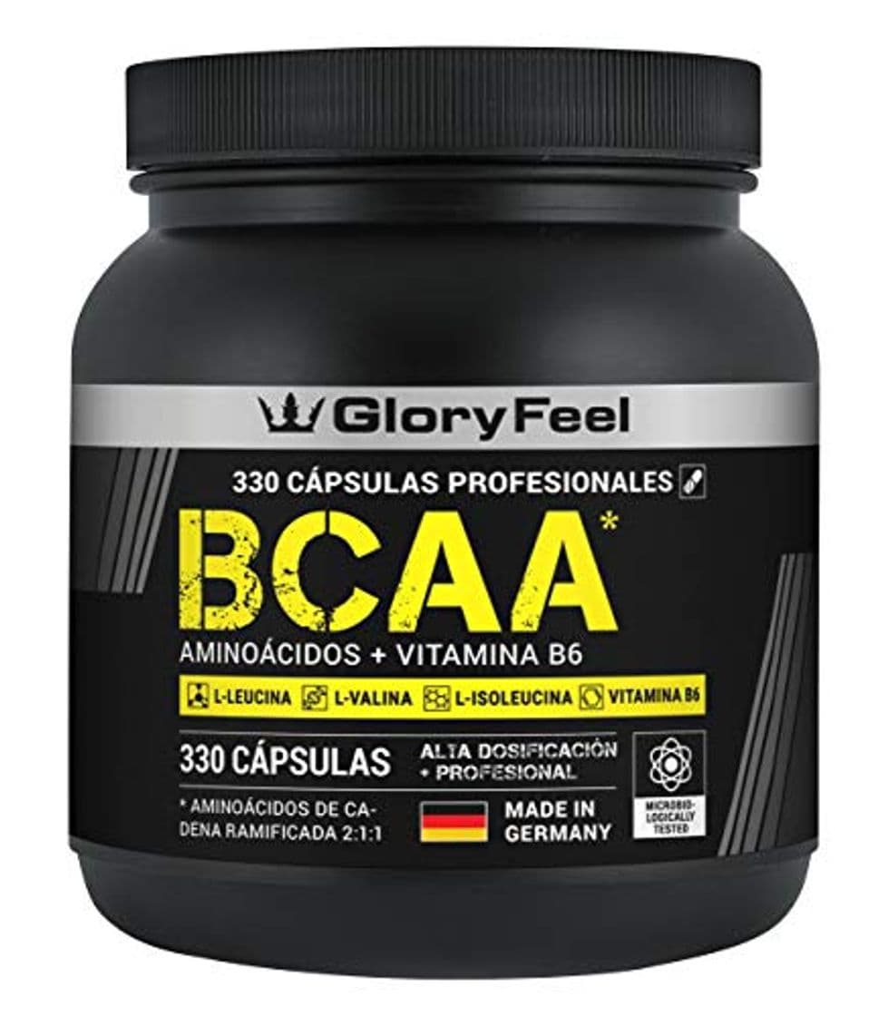 Belleza GloryFeel® BCAA 330 Cápsulas - 9.910mg de BCAA por dosis diaria -