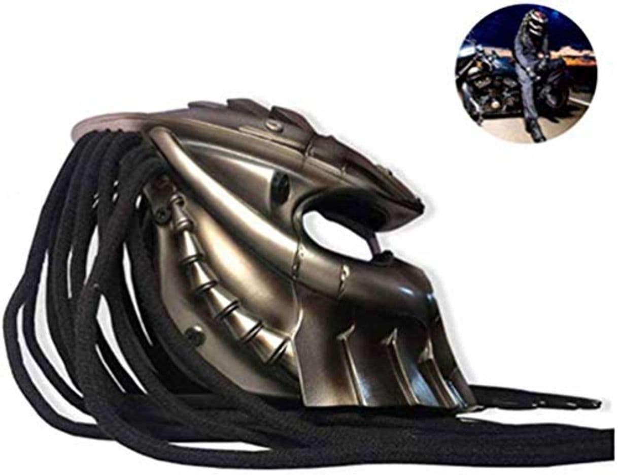 Producto LUHUIYUAN Casco de Moto Predator, Casco Integral con luz LED Iron Warriors