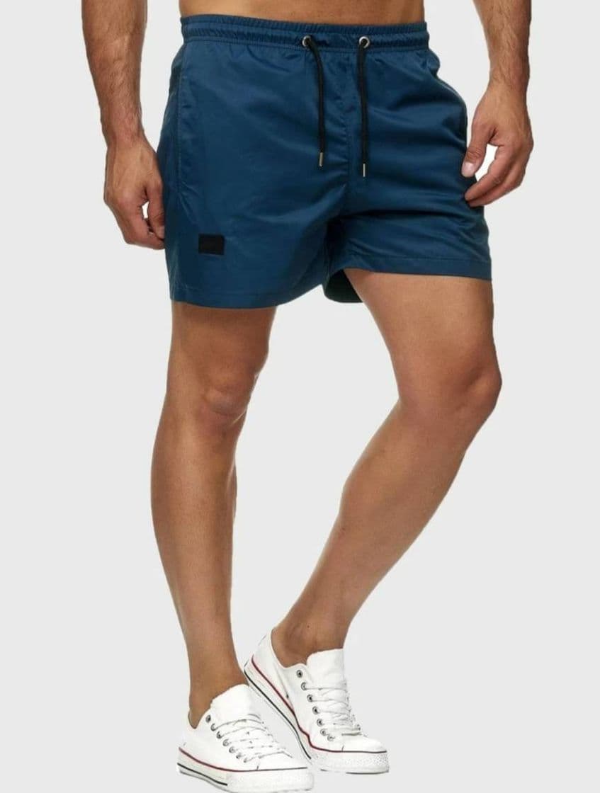 Moda Short azul para hombre