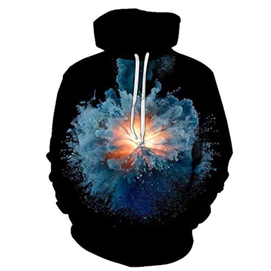 Moda SMYUI Unisex Sudadera con Capucha Estampado 3D Bolsillo Grande Sudadera con Capucha