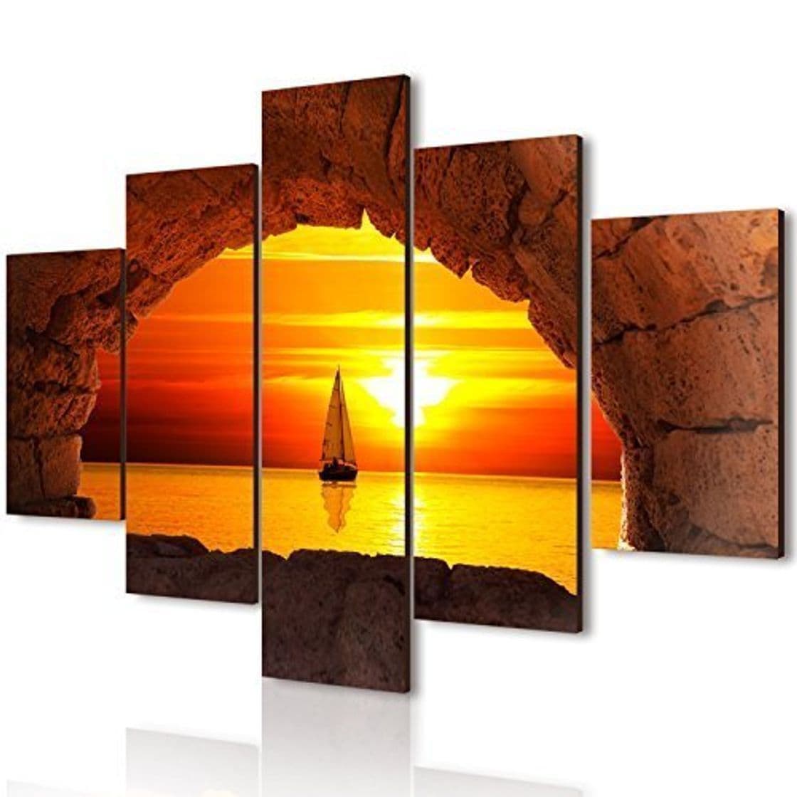 Producto Lupia Quadro Moderno multipannello su Legno Vogue 66X115 Finestra Sul Tramonto