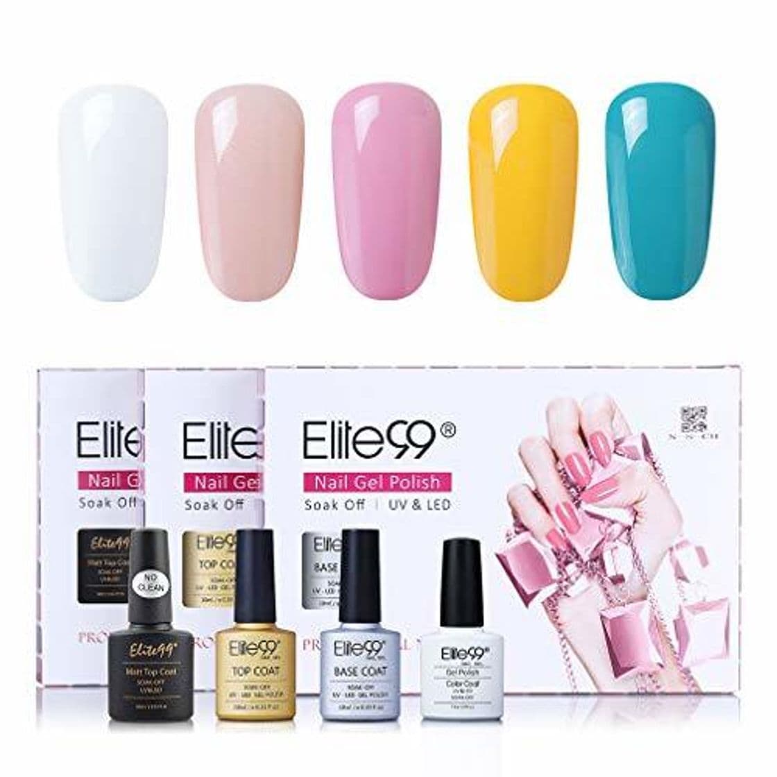 Beauty Elite99 Esmaltes Semipermanentes de Uñas en Gel UV LED, 8pcs Kit de