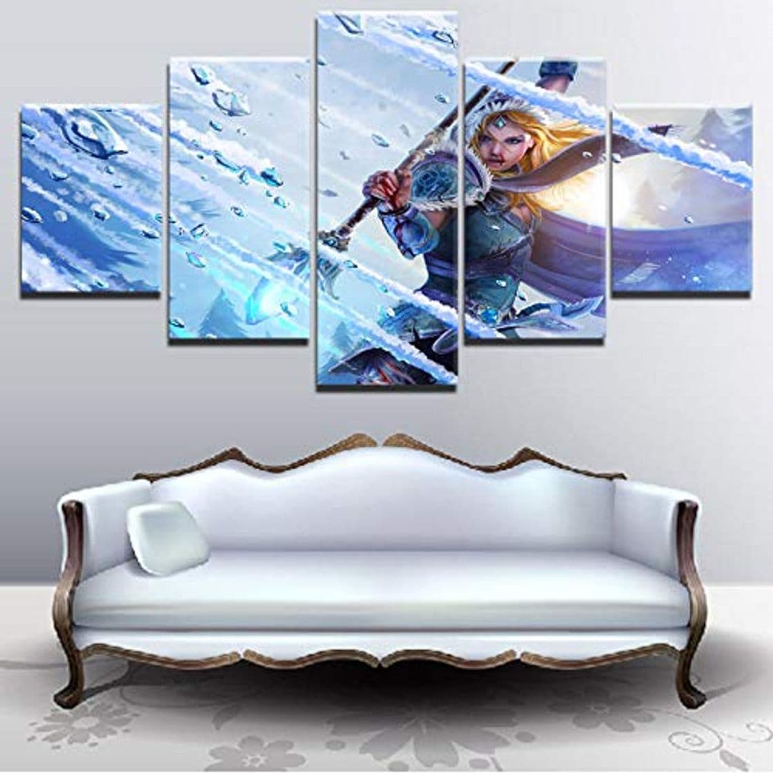 Product 104Tdfc Abstract Game Crystal Maiden Dota 2 Cuadro sobre Lienzo 5 Piezas 150X80 Cm Impresión 5 Piezas Material Tejido Impresión Artística Imagen Gráfica Decoracion