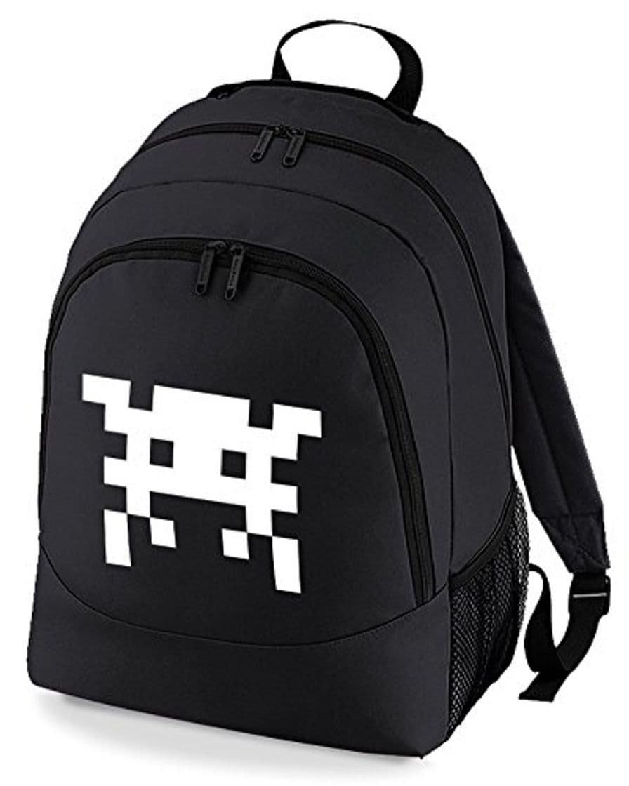 Producto Space Arcade Invader- Mochila clásica de 8 bits para Hombre, Negro