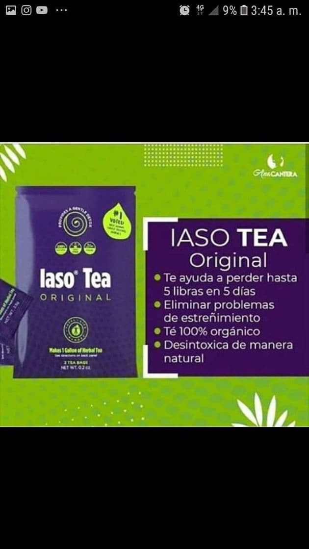 Moda Iaso tea pierde 5 libra en 5 dias