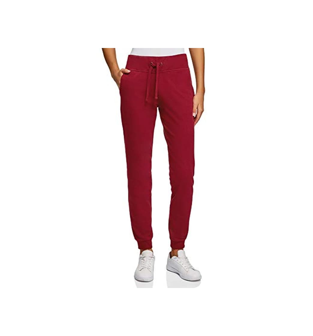 Producto oodji Ultra Mujer Pantalones de Punto Deportivos, Rojo, ES 34