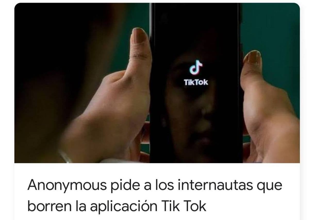 Moda Anonymous pide a los internautas que borren TIKTOK🤔🤔🤔