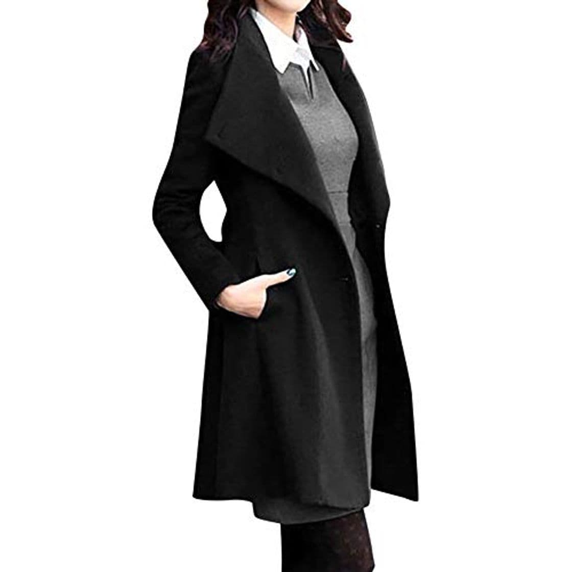 Fashion Logobeing Chaqueta Abrigo Mujer Invierno Talla Grande Suéter Abrigo Largo para Mujer