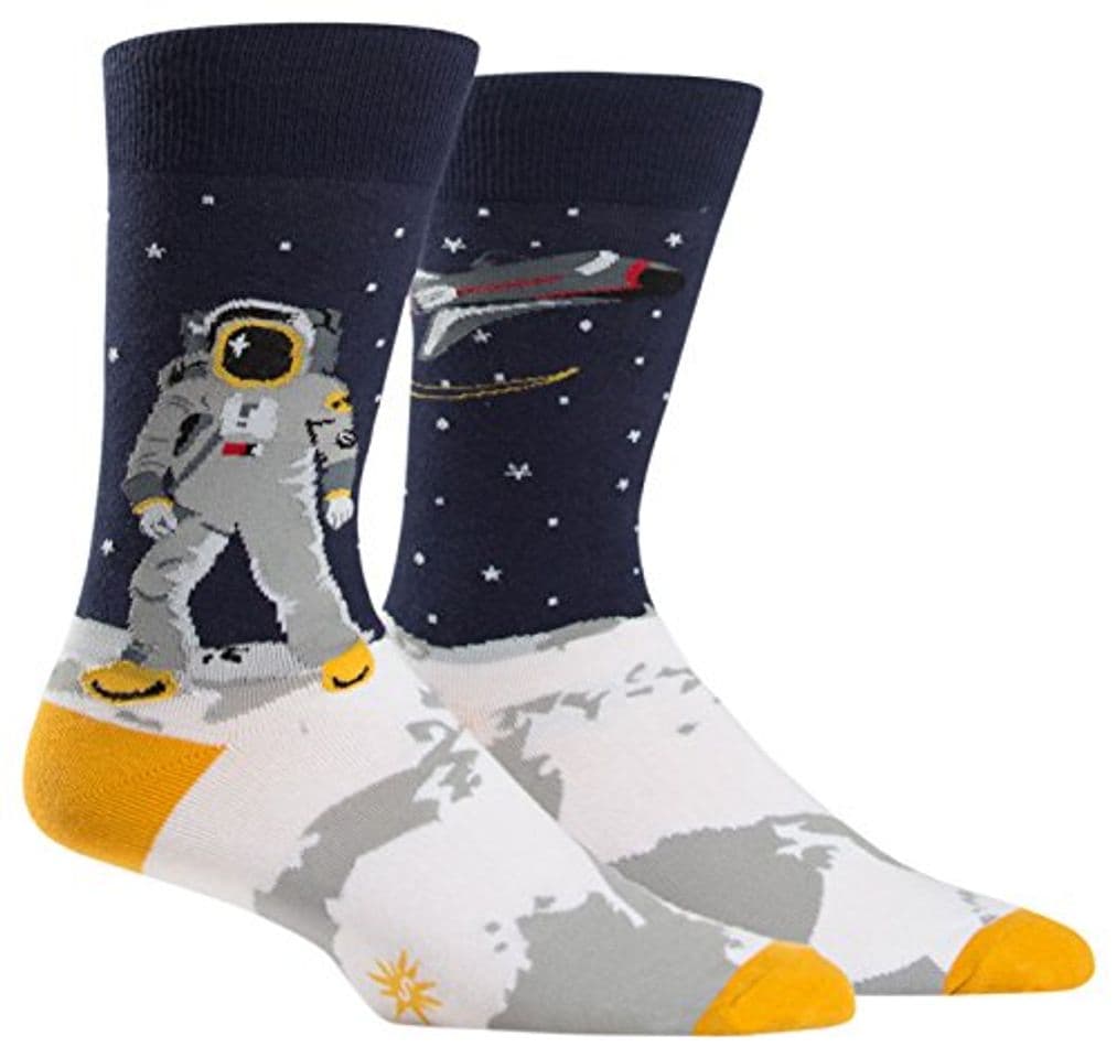 Product Sock It To Me tripulación de Calcetines un Astronauta Calcetines Saltando Gigante para Hombres Una Talla le Queda a la mayoría