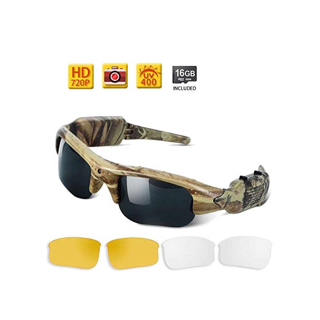 Product Camuflaje Cámara Oculta Gafas de Sol - Secreto Grabador de Video Espía