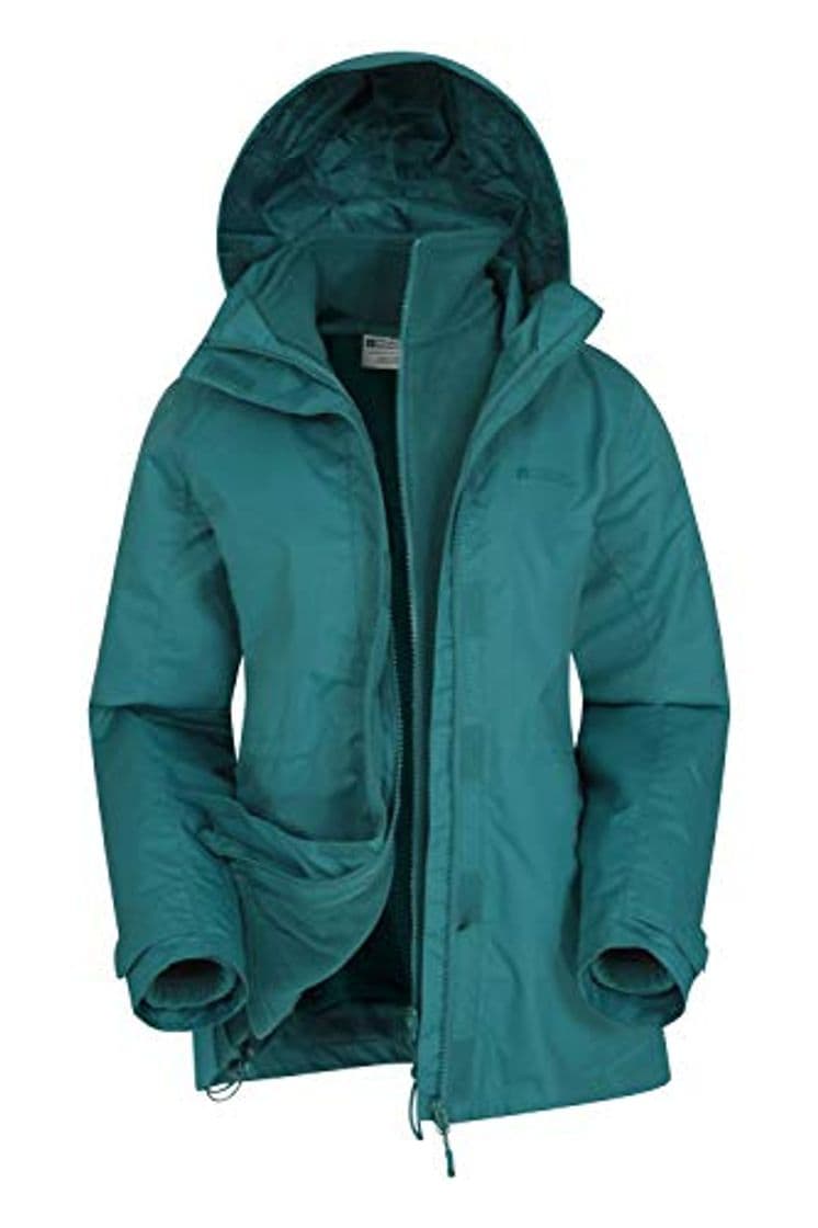 Product Mountain Warehouse Chaqueta Fell 3 en 1 para Mujer - Abrigo Impermeable