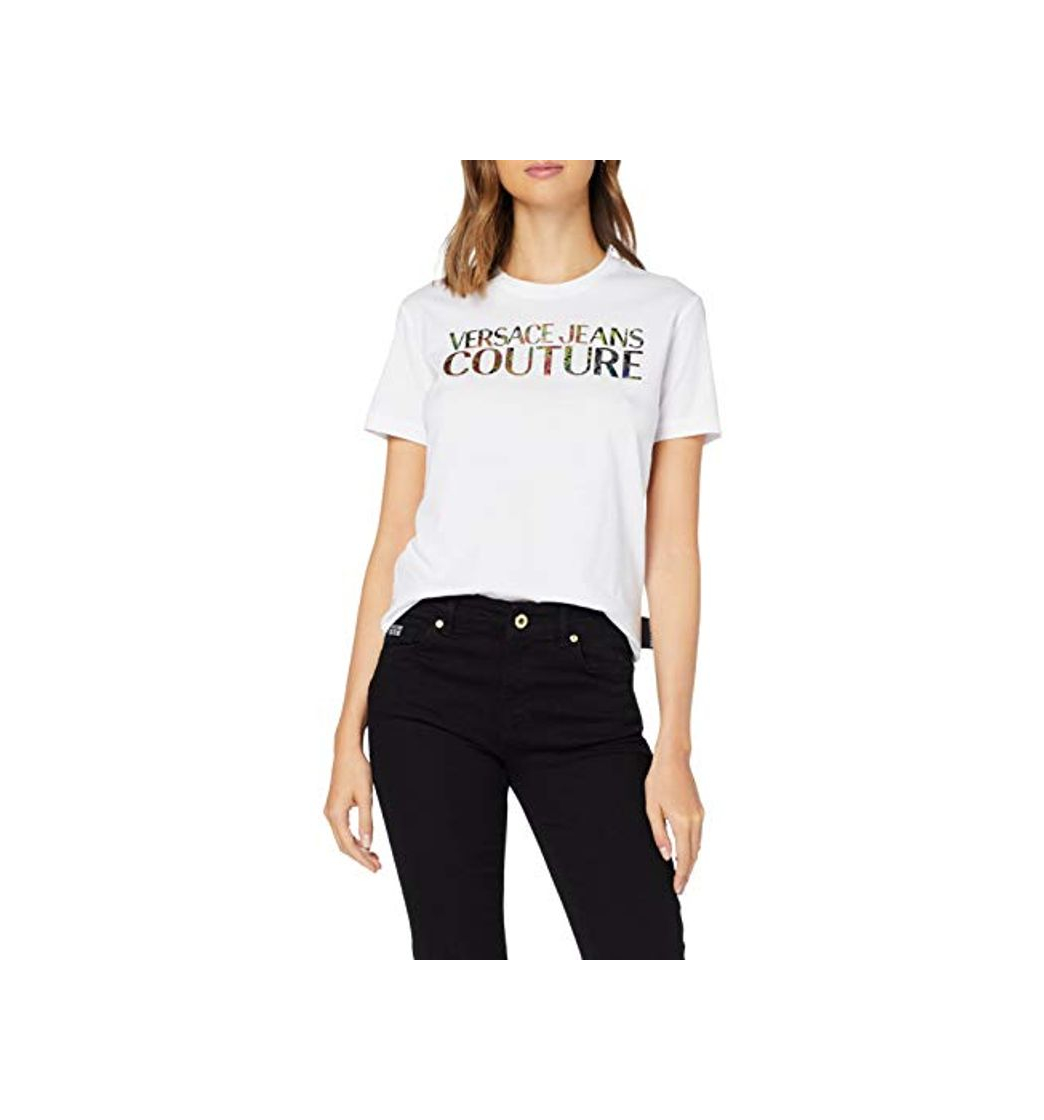 Fashion Versace Jeans Couture Lady T-Shirt Camiseta, Blanco