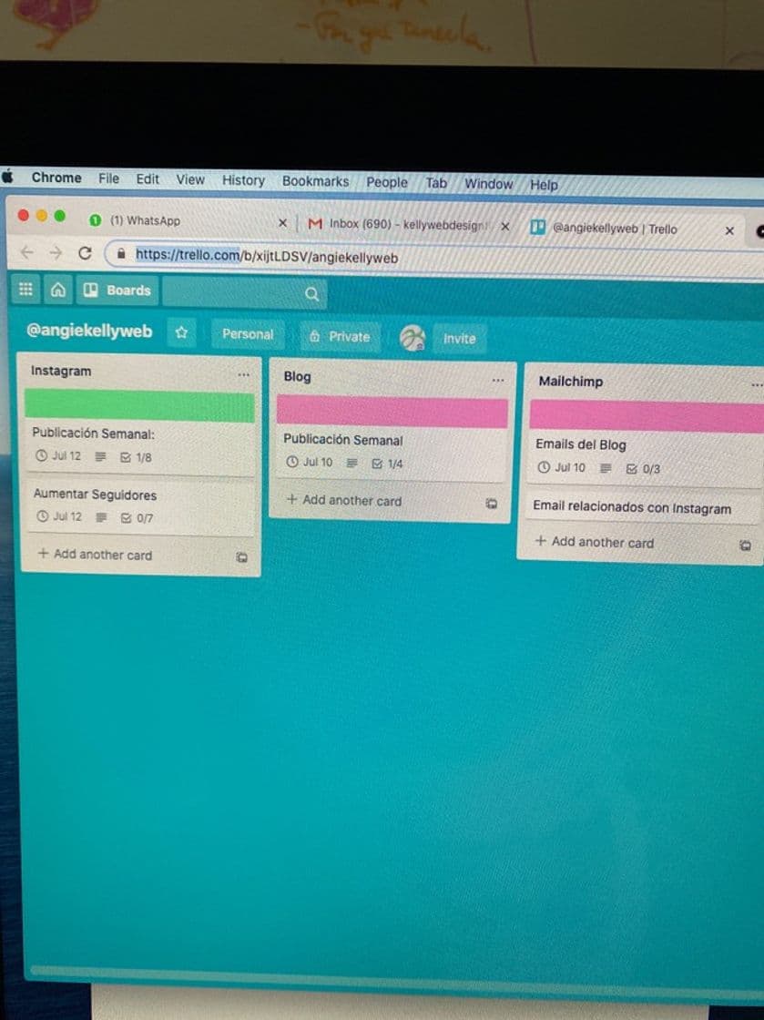 Fashion Trello: organizador de proyectos 