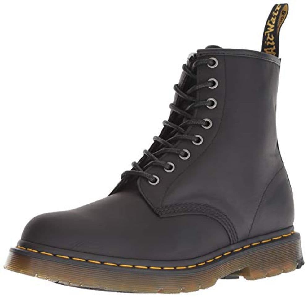 Moda Dr. Martens 1460 8 Eye Boot, Botas de cuero Unisex, Negro