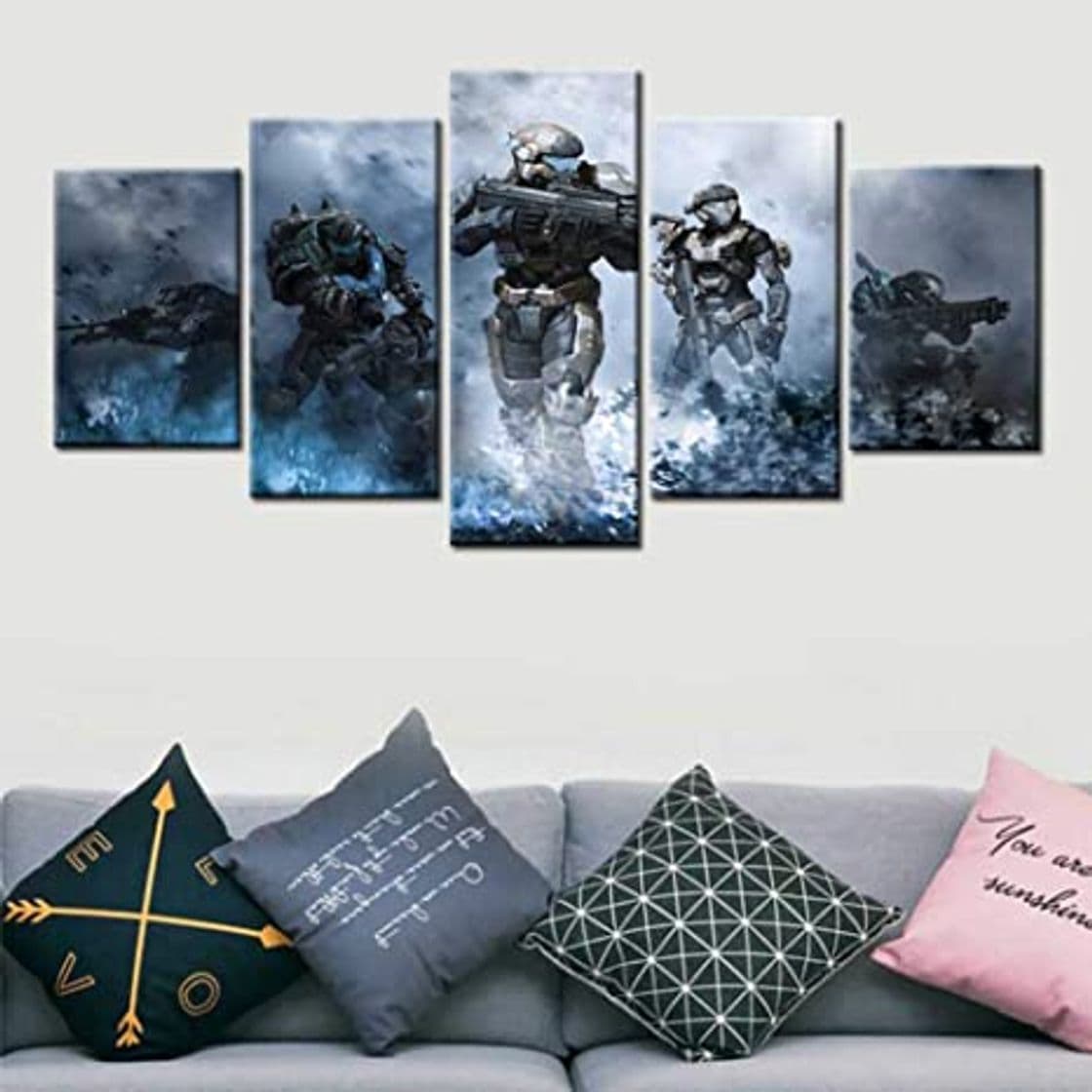 Fashion Halo Reach 5 piezas Lienzo impresión pintura decorativa.

