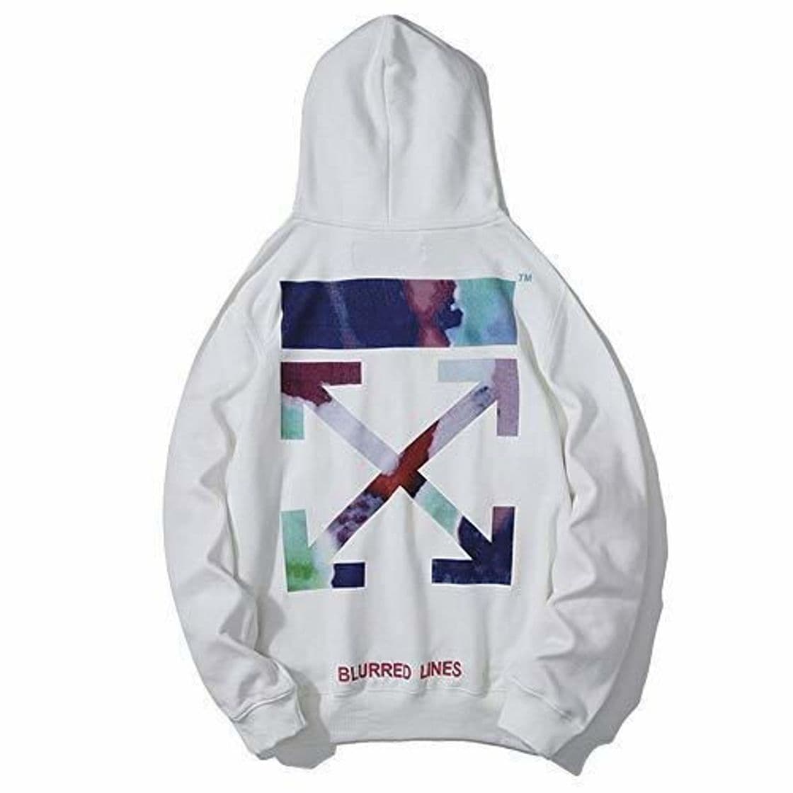 Elemento de la categoría hogar XCBW Off OW Hombres/Mujeres Lover Gradient Arrow Print Sudadera con Capucha de