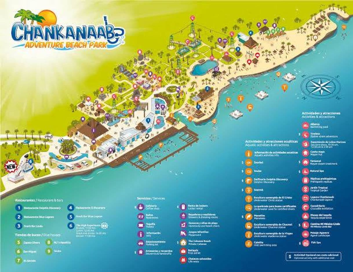 Lugar Chankanaab Beach Adventure Park