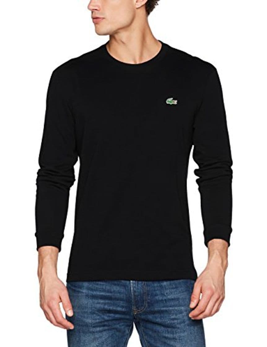 Fashion Lacoste Sport TH0123 Camiseta, Negro