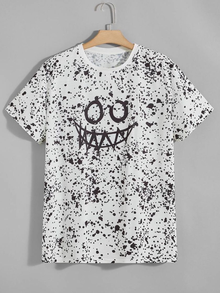 Fashion Tops de hombres dibujos animados Blanco Preepy