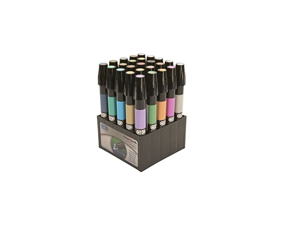 Product Chartpak AD marcadores, tri-nib, 25, director de arte colores en mesa cubo,