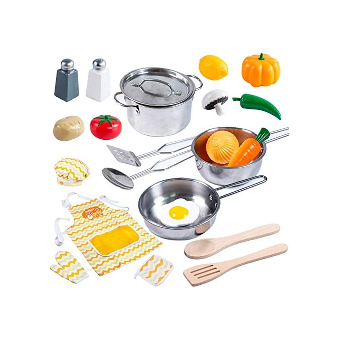 Producto JOYIN Juguetes de Cocina Acero Inoxidable 22 Piezas Set Utensilios de Cocina