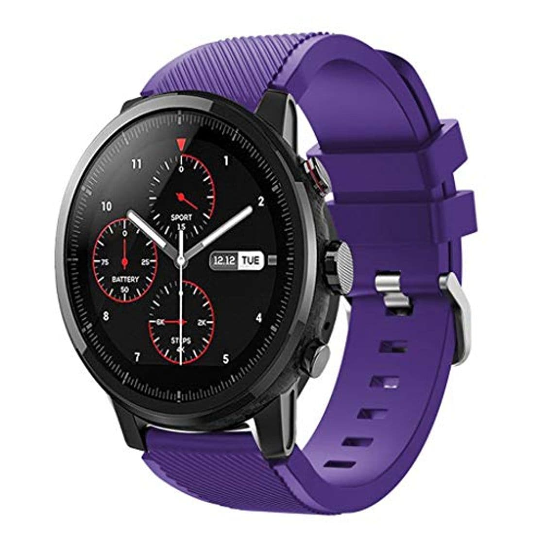 Moda DIPOLA Correa de Correa de Reloj Deportivo Suave de Silicagel para Reloj Inteligente Amazfit Stratos 2S—Púrpura