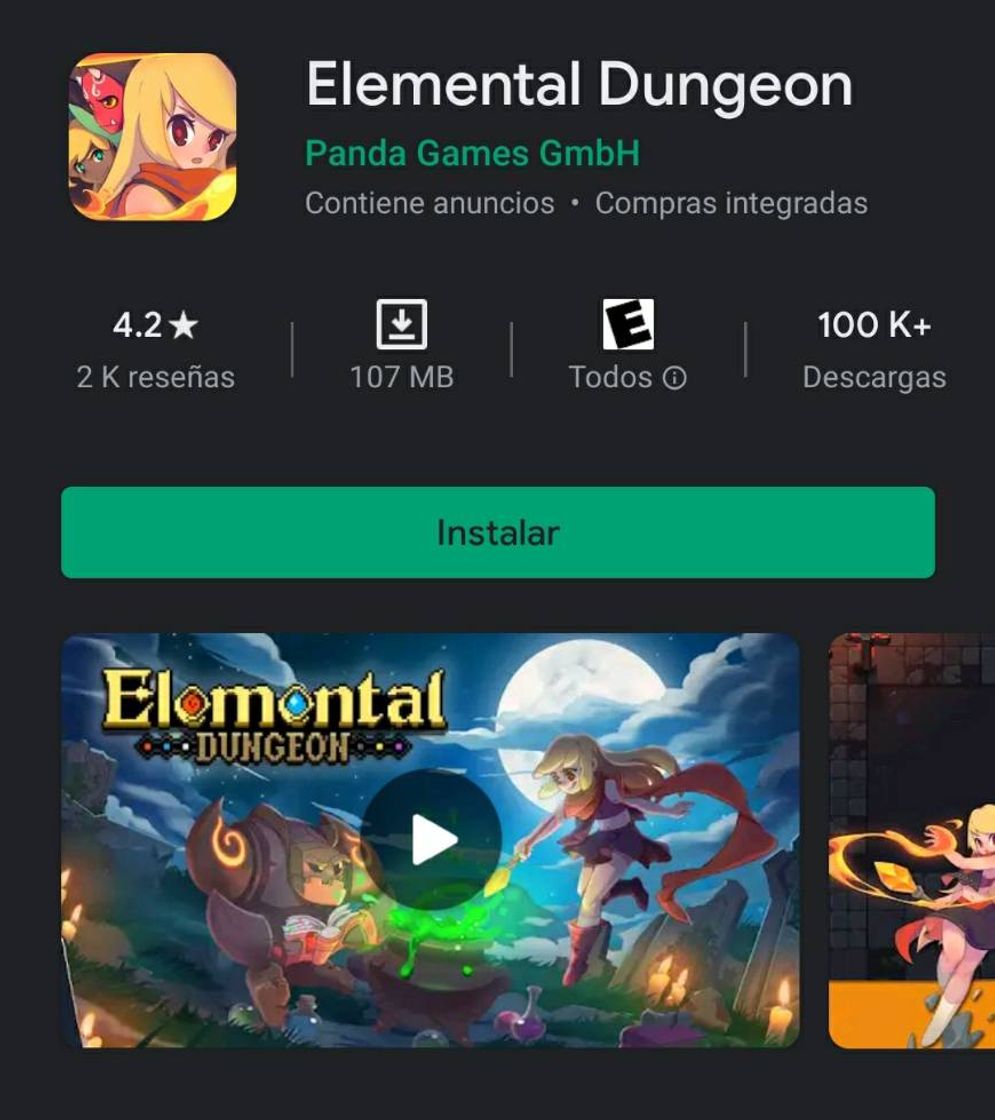 App Elemental Dungeon