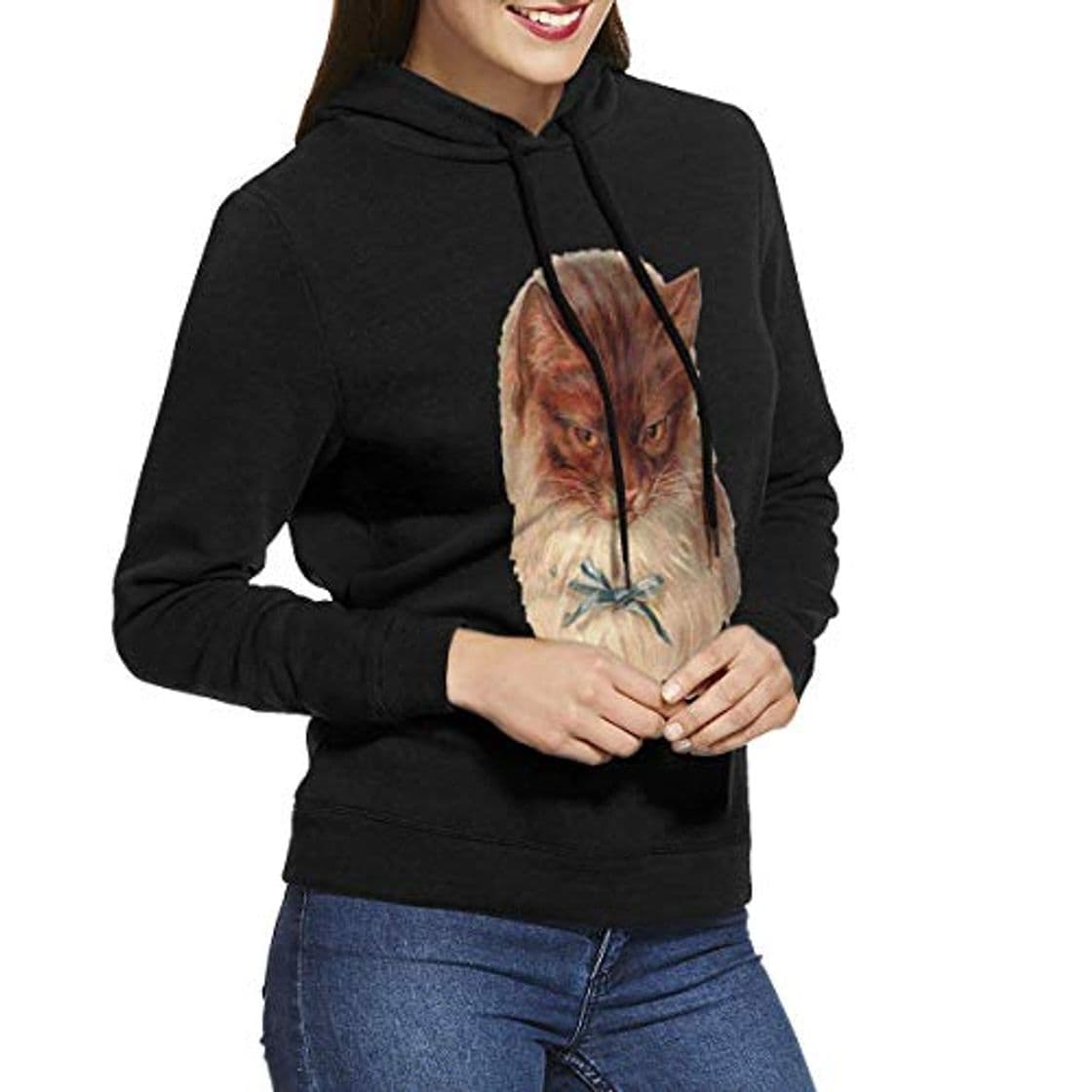 Moda AKKUI Sudaderas Hombre Sudaderas con Capucha LIHEHEN Female‘s Funny Cat Latest Model Hoody