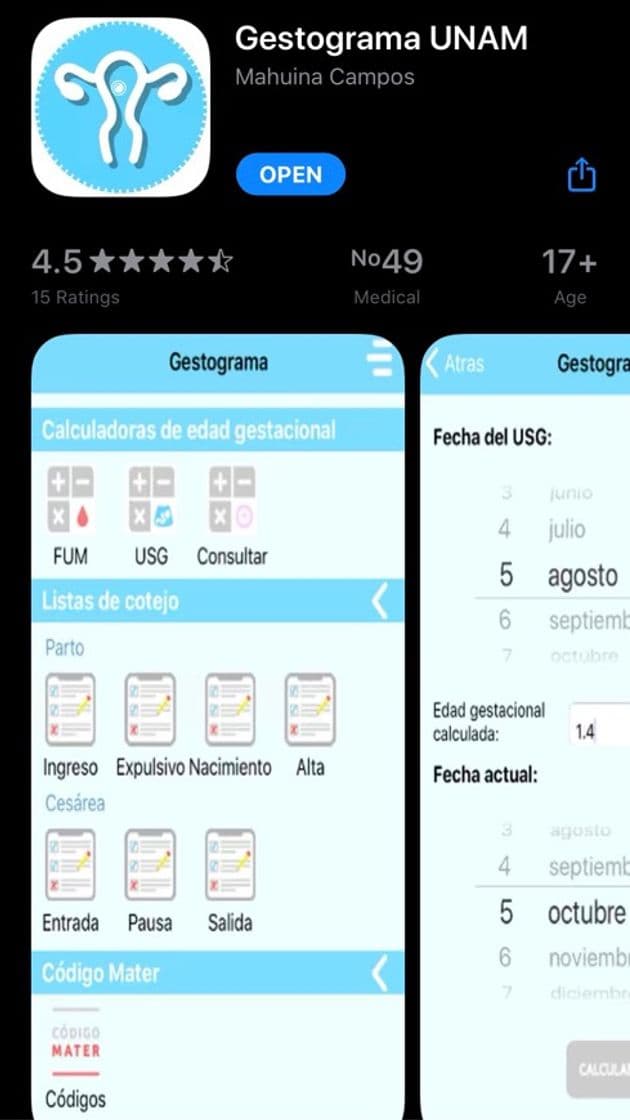 App Gestograma UNAM