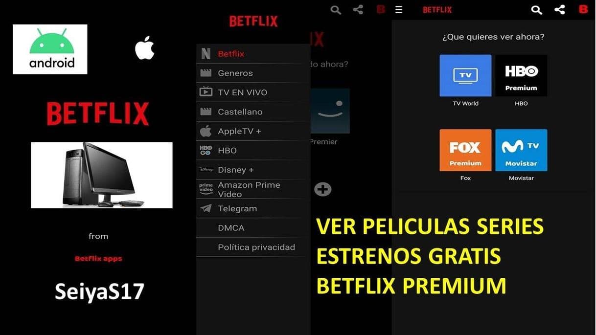 App Como ver Netflix, hbogo, fox premium por BETFLIX 2020