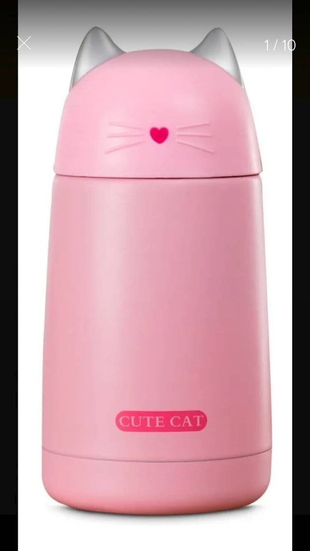 Moda Termo Taza En Forma De Gato Gatito Color Rosa