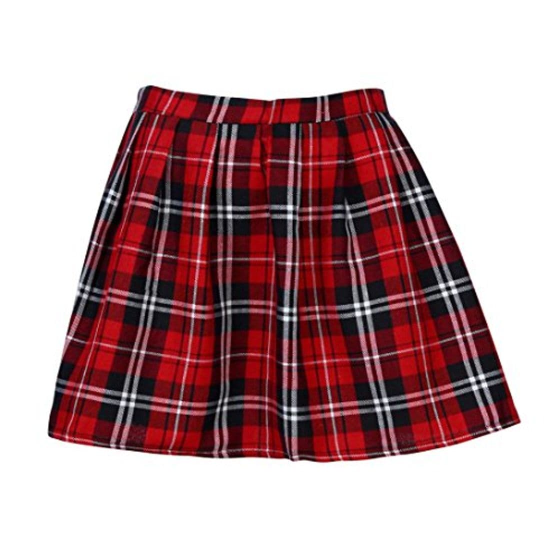 Producto Lenfesh Mujer Escocesa Mini Faldas Kilt Escocesa Plisada de Uniforme Escuela Tartán