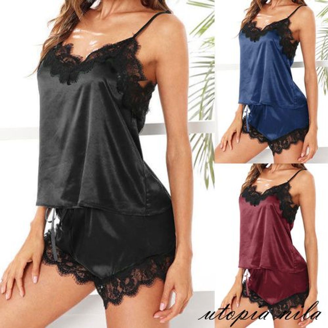 Fashion Women Sleepwear Sleeveless Strap Nightwear 

