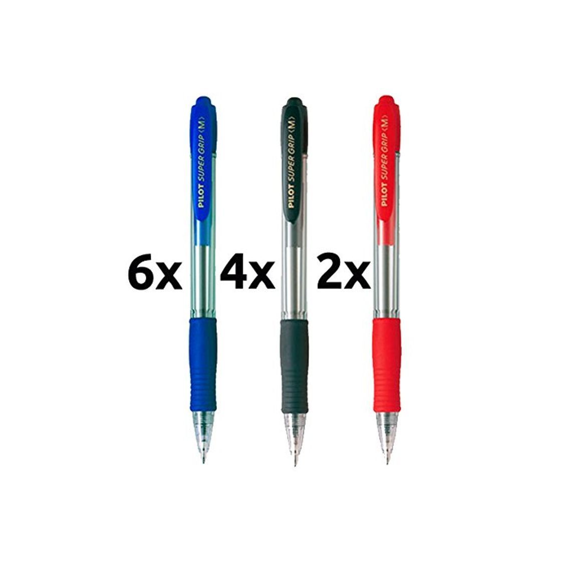 Producto Boligrafo pilot supergrip pack 12 u.(6 azules