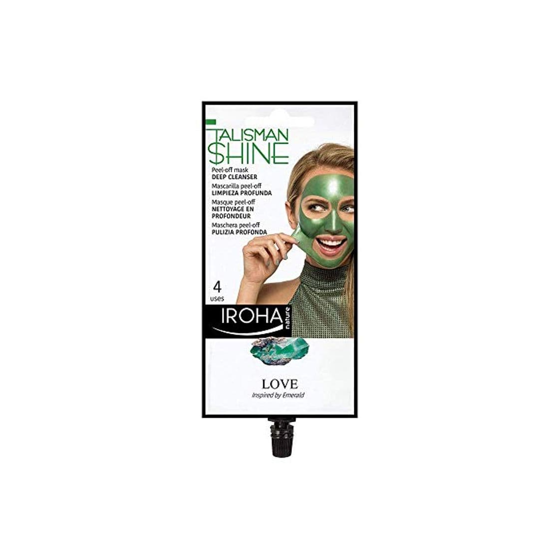 Beauty Iroha Nature - Mascarilla Facial Peel Off Verde, Talisman Shine, Limpieza Profunda