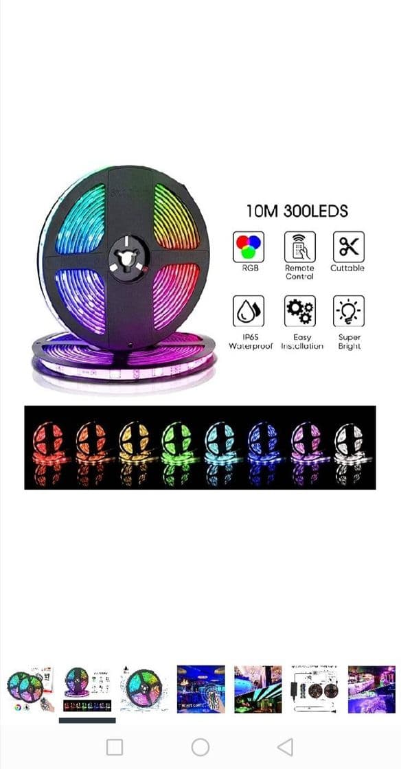 Moda 10M Tira de Luces LED 5050 RGB 300 LED IP65 a Prueba de Agua