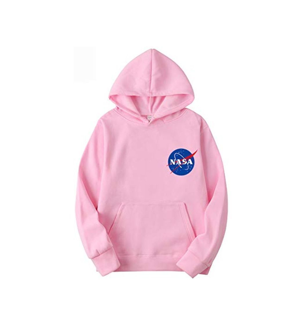 Producto OLIPHEE Sudaderas con Capucha Color Sólido con Logo de NASA para Fanáticos